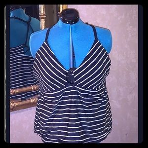 Time & Tru Tank Top Boy Shorts swim Suit 2 Piece